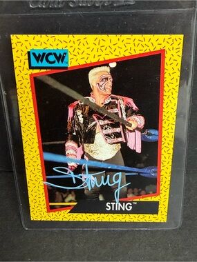 STING Signed Autograph 1991 Impel WCW Wrestling  Card #4 AUTHENTIC
